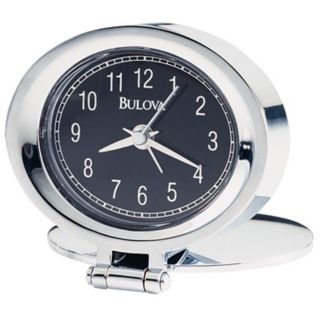 Bulova Chrome Adamo 2 3/4" Wide Clock   #F6723