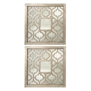 Set of 2 Uttermost Silver Sorbolo Decorative Wall Mirrors   #W0459