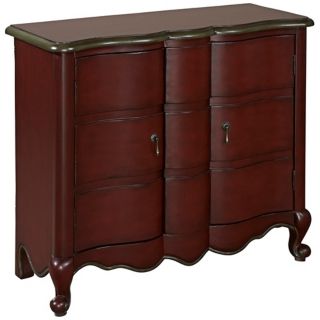 Annabelle Red Scalloped 2 Door Chest   #Y2901