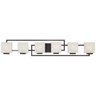 Lighting on the Square Bronze 45" Wide Bath Wall Light   #U2498