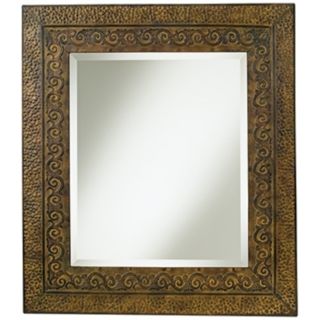 Uttermost Jackson Rustic Bronzed 34" High Wall Mirror   #82587