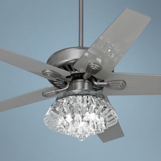 52" Windstar II Steel Crystal Light Kit Ceiling Fan   #34053 66116 V5824
