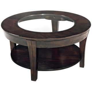 Urban Flair Round Glass Top Cocktail Table   #J5579