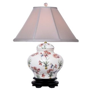 Floral Pattern Porcelain Jar Table Lamp   #J4933