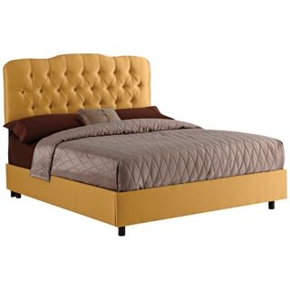 Morning Gold Shantung Tufted Bed   #N6275