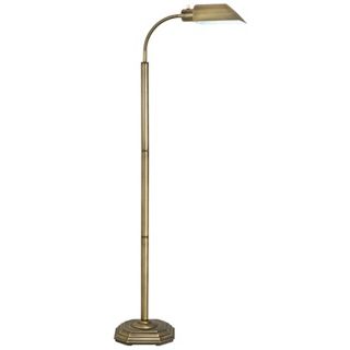 OTT LITE Alexander Brass Energy Saving Gooseneck Floor Lamp   #97708