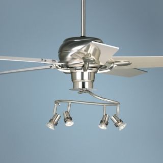 52" Casa Optima Brushed Steel 4 Head Light Kit Ceiling Fan   #86646 66116 67757