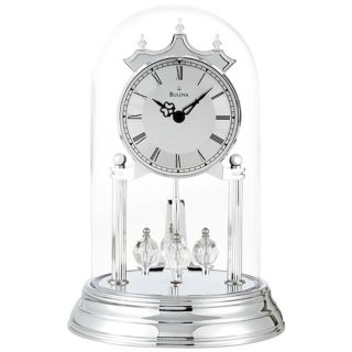 Tristan II Chrome 9" High Bulova Mantle Clock   #V1963