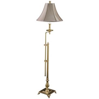 Antique Brass Adjustable Height Floor Lamp   #F4378