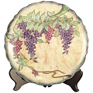 Dale Tiffany Wisteria Hand Painted Porcelain Charger   #X5535