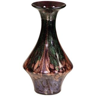 Dale Tiffany Mardi Gras Hand Blown Art Glass Bottle Vase   #X4912