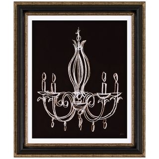 Hand Sketched Chandelier IV 26" High Wall Art   #J5948