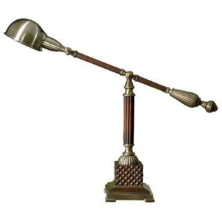 Uttermost Dalton Pharmacy Wood Balance Arm Lamp   #73863