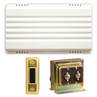White Battery or Hardwired Door Chime Contractor Kit   #K6214