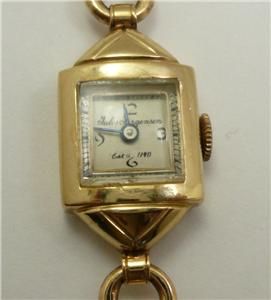 Vintage Jules Jurgensen 14k Gold Ladies Bracelet Watch