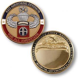 United States Army 82nd Airborne Master Jump Coin Medal