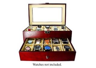 Steinhausen Small Cherry Wood Luxury Jewelry & Watch Box MSRP $200.00