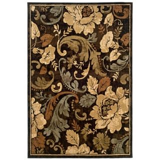 Langham Collection Fiore Brown and Beige Area Rug   #T7022