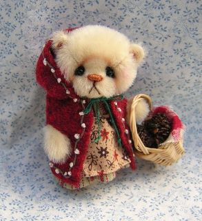 Juliana Miniature Mini Teddy Bear by Nancy McNally OOAK