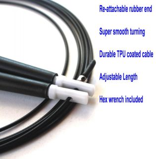 Cable Jump Rope Speed Rope Ships from USA Crossfit Wire Double Unders