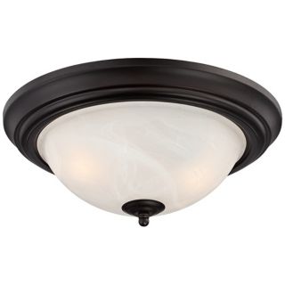Conroy White Marble 13 1/4" Wide Bronze Ceiling Light   #W4423