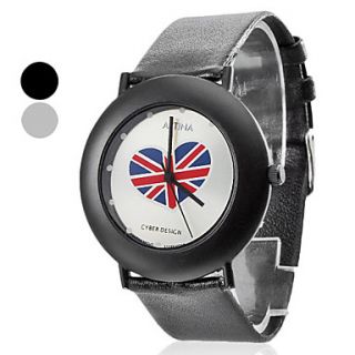 EUR € 6.71   Vrouwen UK Style PU Analoog Quartz Wrist Watch (Zwart