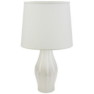 Haeger Potteries White Fluted  Ceramic Table Lamp   #36702