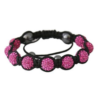 EUR € 10.75   zuivere kleur Shamballa kralen knoop armband (Rose