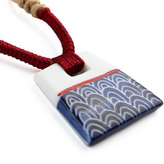 USD $ 11.69   Stylish Hand Woven Ceramic Chinese Style Necklace (Waves