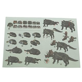 USD $ 8.79   Triceratops Movable 3D puzzle Plastic Wild Animal Toy