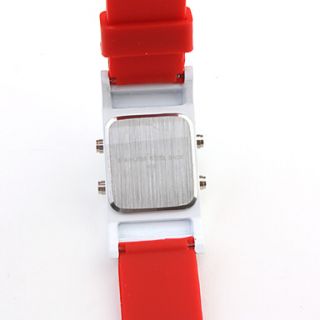 USD $ 4.73   Soft Silicone Wristband Red LED Wrist Watch   Red,
