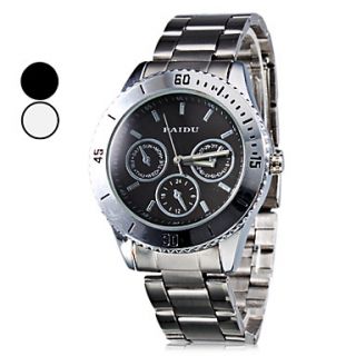 EUR € 7.81   Heren Staal Analoog Quartz Wrist Watch (Silver), Gratis
