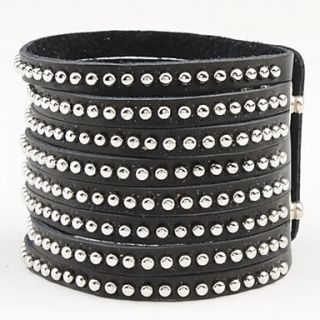 EUR € 4.77   Tiny Rivet Straight Læderarmbånd, Gratis Fragt På