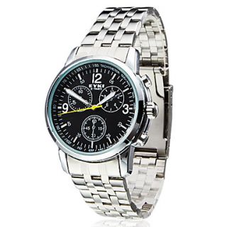 EUR € 15.72   Heren Staal Analoog Quartz Wrist Watch (Silver