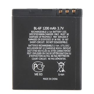 1200mAh vervangende mobiele telefoon batterijen BL 6F voor Nokia 6788