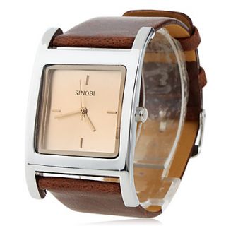 USD $ 17.89   Pair of PU Analog Quartz Wrist Watches 9155 (Brown