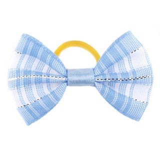 USD $ 0.79   Simple Plaid Pattern Tiny Rubber Band Hair Bow for Dogs