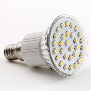 e14 3528 SMD 30 LED ampoule blanche chaude 70 90lm lumière (230v, 1