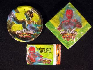 Power Rangers Jungle Fury Birthday Party Supplies Plates Napkins