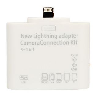 USD $ 14.99   5 in 1 Lightning Camera Connection Kit SD TF MS Card