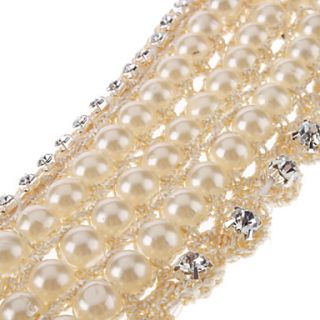 EUR € 5.97   Diamond Indlagt Pearl Aftagelig Collar Necklace, Gratis