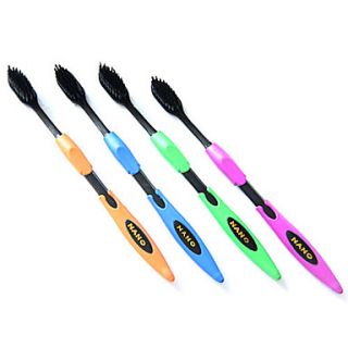 USD $ 2.99   Bamboo Charcoal Toothbrush with Silicone Handle (4 Pieces