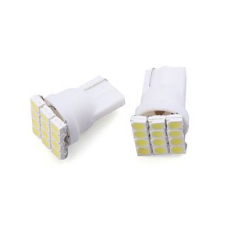 USD $ 5.19   T10 1W 12x1210 SMD White Light LED Bulb for Car (2 Pack
