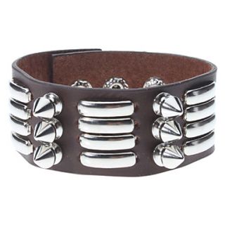 EUR € 5.97   Punk Style Cabochon Rivet Leather Bracelet, Gratis