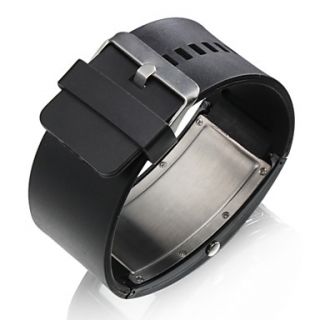 USD $ 16.99   White LED Black Band Wrist Watch with 10 Character