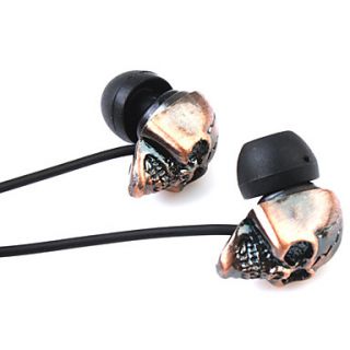 USD $ 3.99   Special Stylish Skull Earphones 1.2m Cord 3.5mm (Coppery