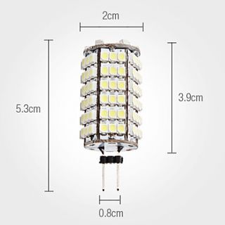 G4 6W SMD 120x3528 420 6000 6500K 450lm naturel Ampoule LED Blanc Corn
