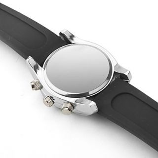 EUR € 6.55   mannen siliconen analoge quartz horloge v3 (zwart