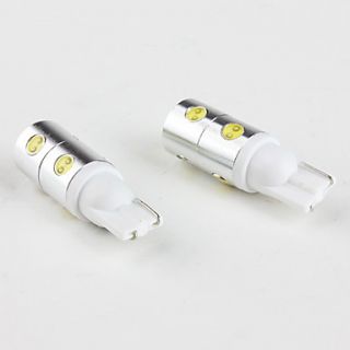 T10 4.5W 5050 SMD 6+1 LED White Light Bulb for Car Indicator Lamps (2