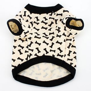 USD $ 4.99   Dog Bone Pattern Style Cotton T  Shirt for Dogs (XS M